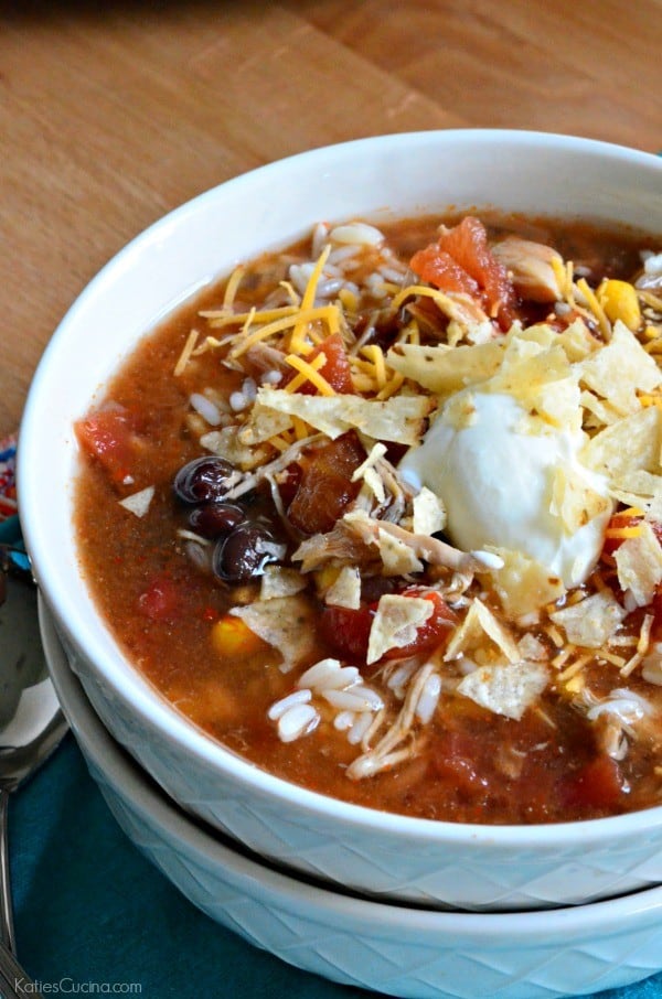 Slow Cooker Chicken Enchilada Soup