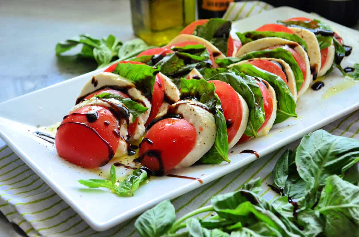 Caprese with Balsamic Reduction Sauce Recipe