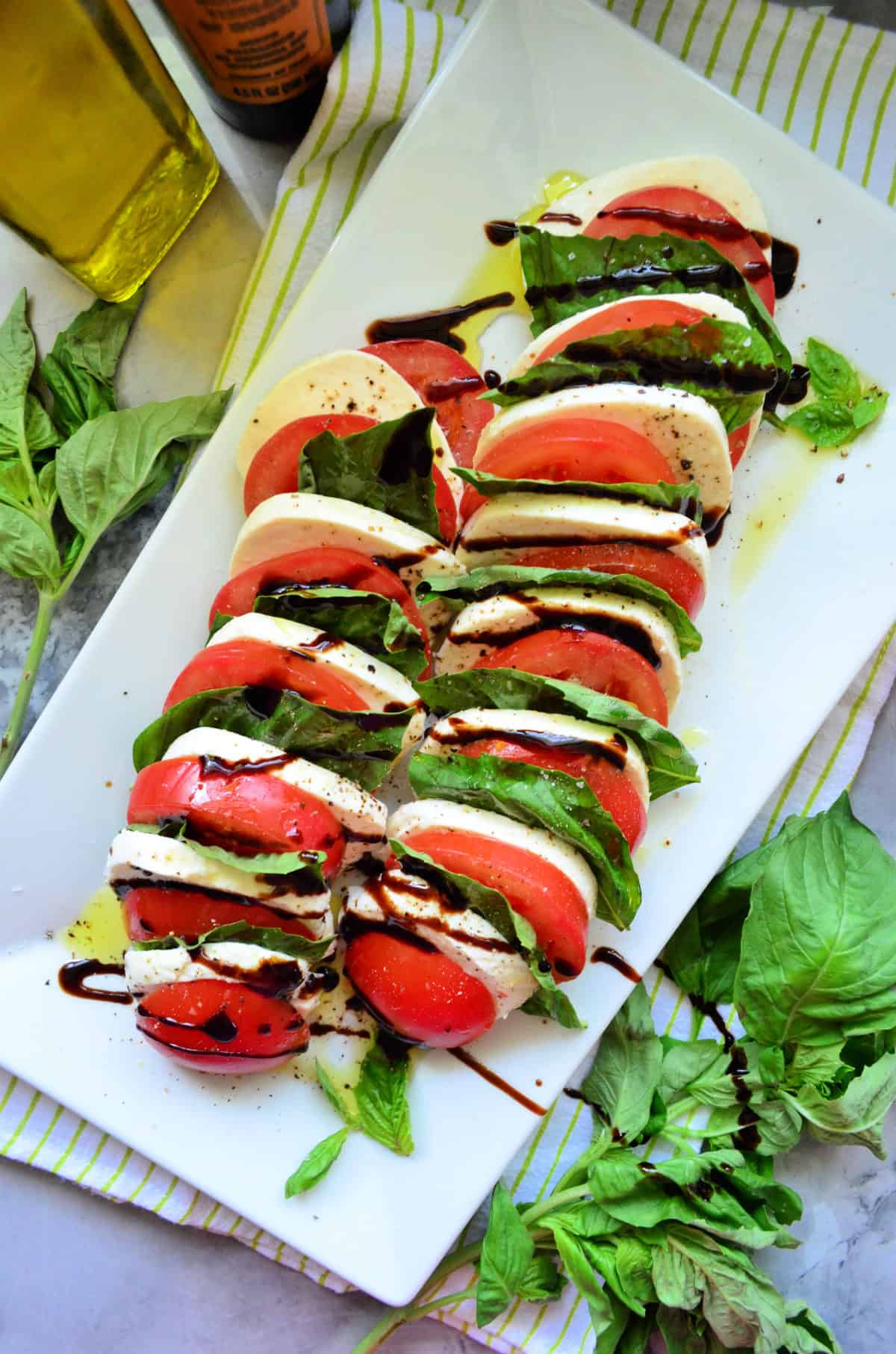 Insalata Caprese with Balsamic Reduction Sauce Appetizer Recipe