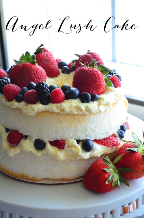 Angel Lush Cake with Berries