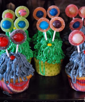 Furballs and String Monsters Cupcakes