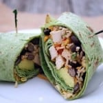 Grilled Chicken and Mexican Rice Wraps