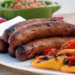 Grilled Italian Sausage with Grilled Sweet peppers