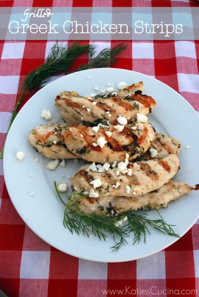 Grilled Greek Chicken Strips