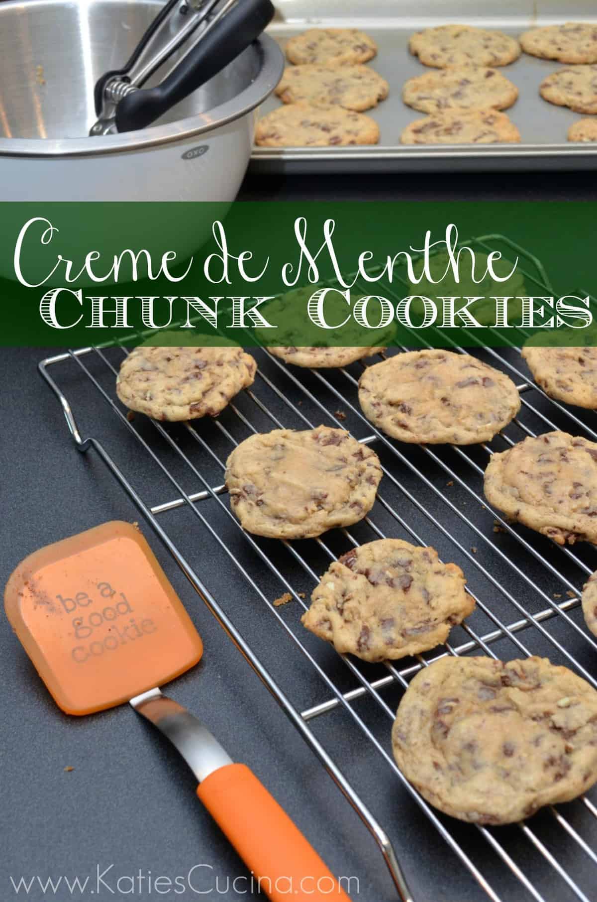 Creme de Menthe Chunk Cookies