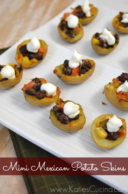 Mini Mexican Potato Skins #appetizer #Mexican #recipe #SuperBowlFood Mini Mexican Potato Skins #appetizer #Mexican #recipe #SuperBowlFood