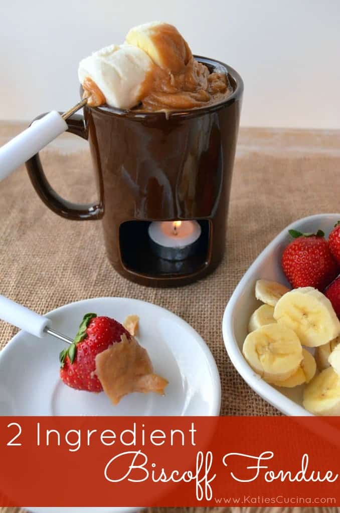 2 Ingredient Biscoff Fondue #fondueweek #valentinesday #biscoff #recipe