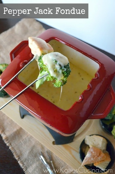 Pepper Jack Fondue | KatiesCucina.com  #FondueWeek #Recipe