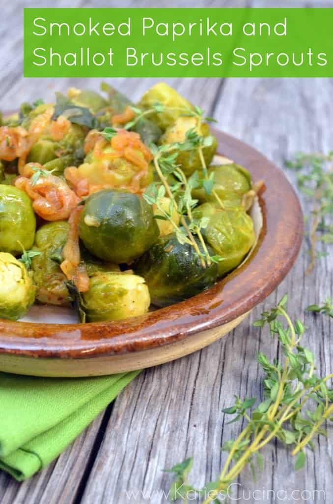 {Guest Post from Katie's Cucina} Smoked Paprika and Shallot Brussels Sprouts #recipe #vegetarian #sidedish