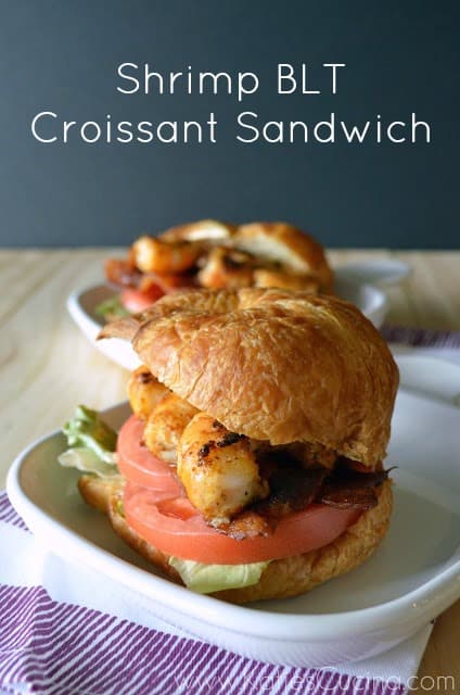 Shrimp BLT Croissant Sandwich from KatiesCucina.com