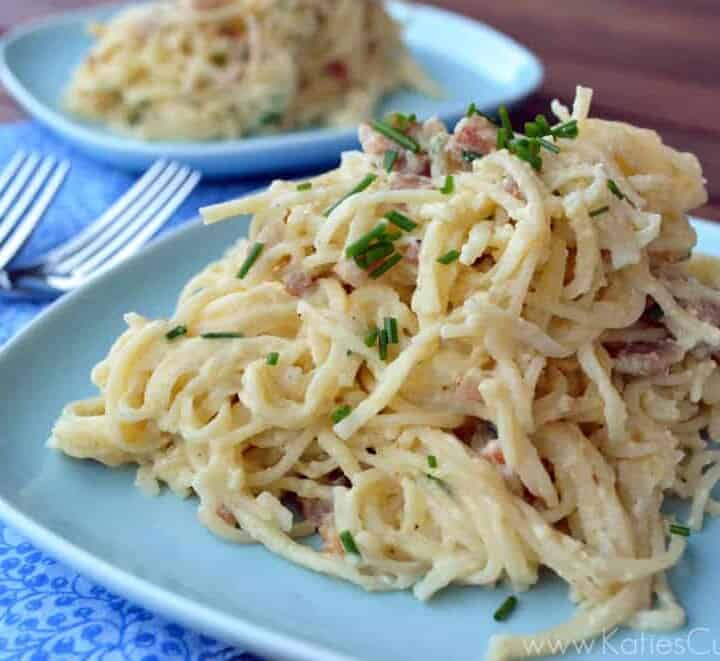 Lighter Spaghetti Carbonara