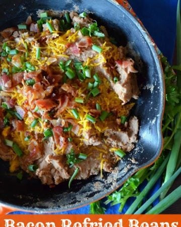 Mmm I can't wait to try these Bacon Refried Beans from KatiesCucina.com #CincoDeMayo #MexicanFood #Recipe