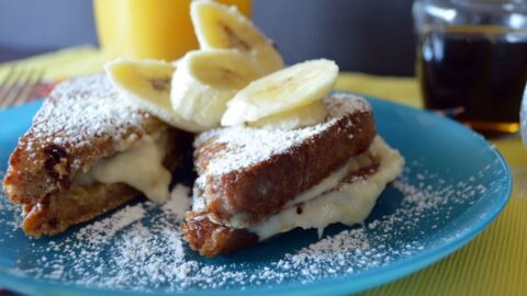 Cinnamon Raisin Banana Stuffed French Toast Katie S Cucina