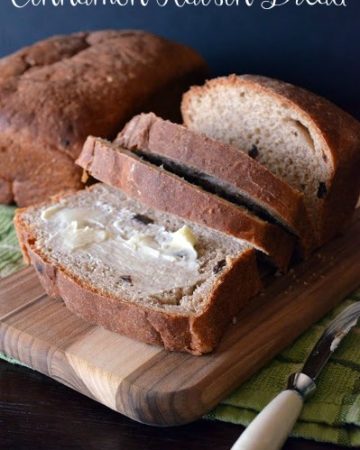 Cinnamon Raisin Bread via KatiesCucina.com #BrunchWeek #Bread #Recipe