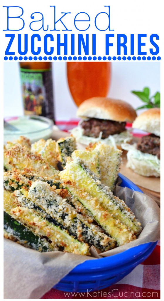 baked zucchini fries via KatiesCucina.com