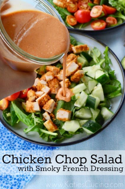 Chicken Chop Salad with Smoky French Dressing from KatiesCucina.com