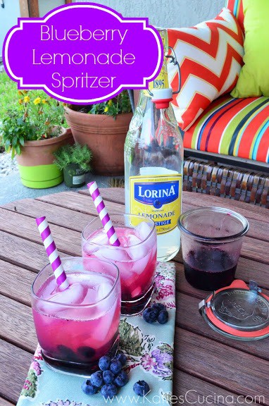 Blueberry Lemonade Spritzer from KatiesCucina.com