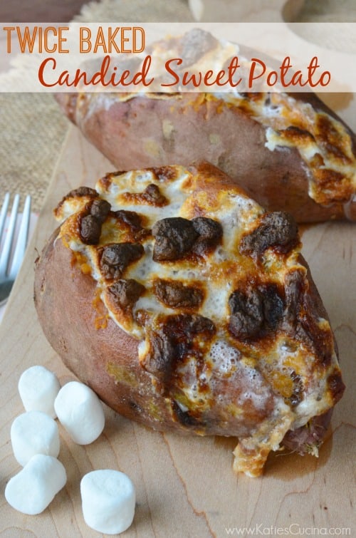 Make these Twice Baked Candied Sweet Potatoes in just 15 minutes!