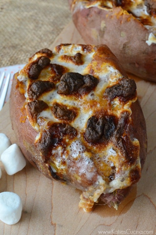 Twice baked candied sweet potato