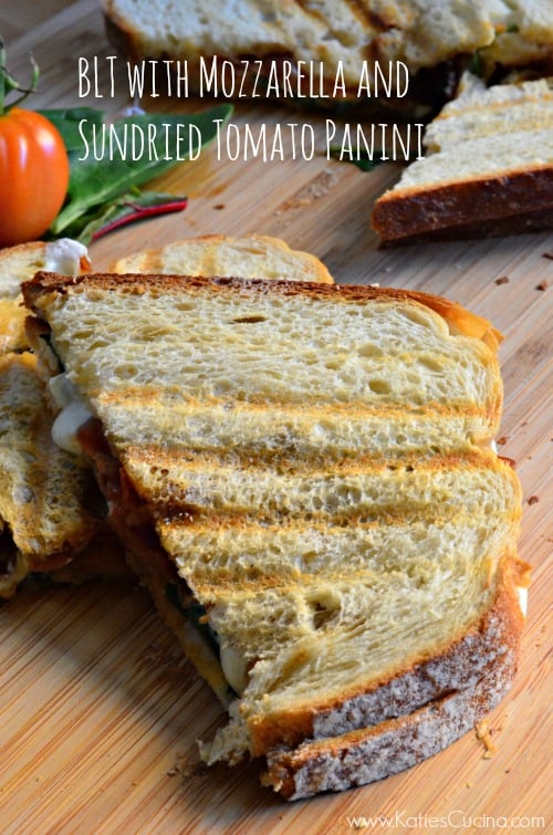 BLT with Mozzarella and Sundried Tomato Panini