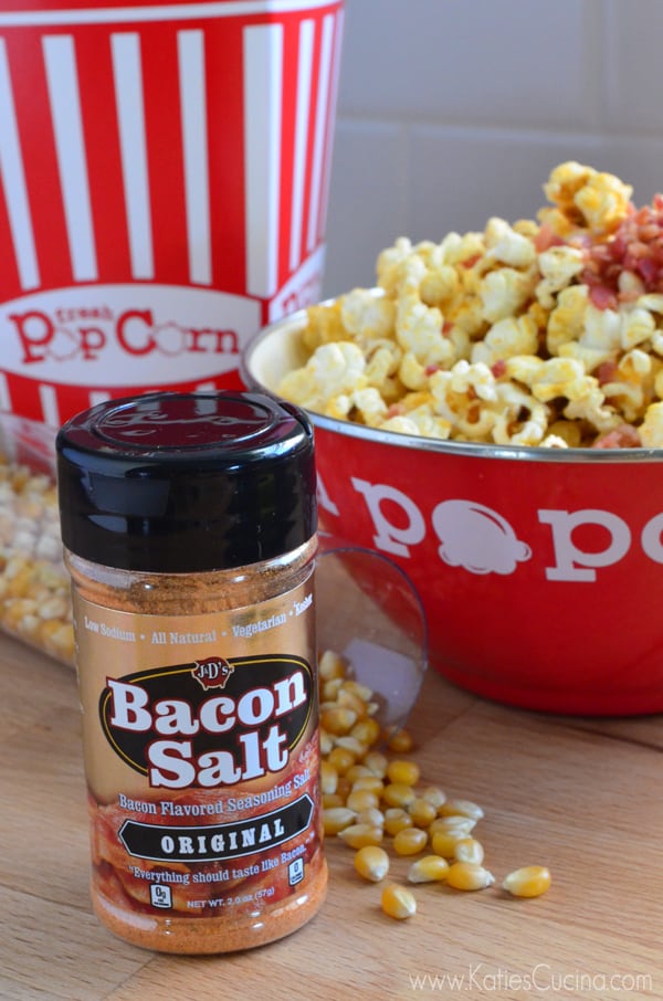 Bacon Salt for the best Bacon Popcorn from KatiesCucina.com