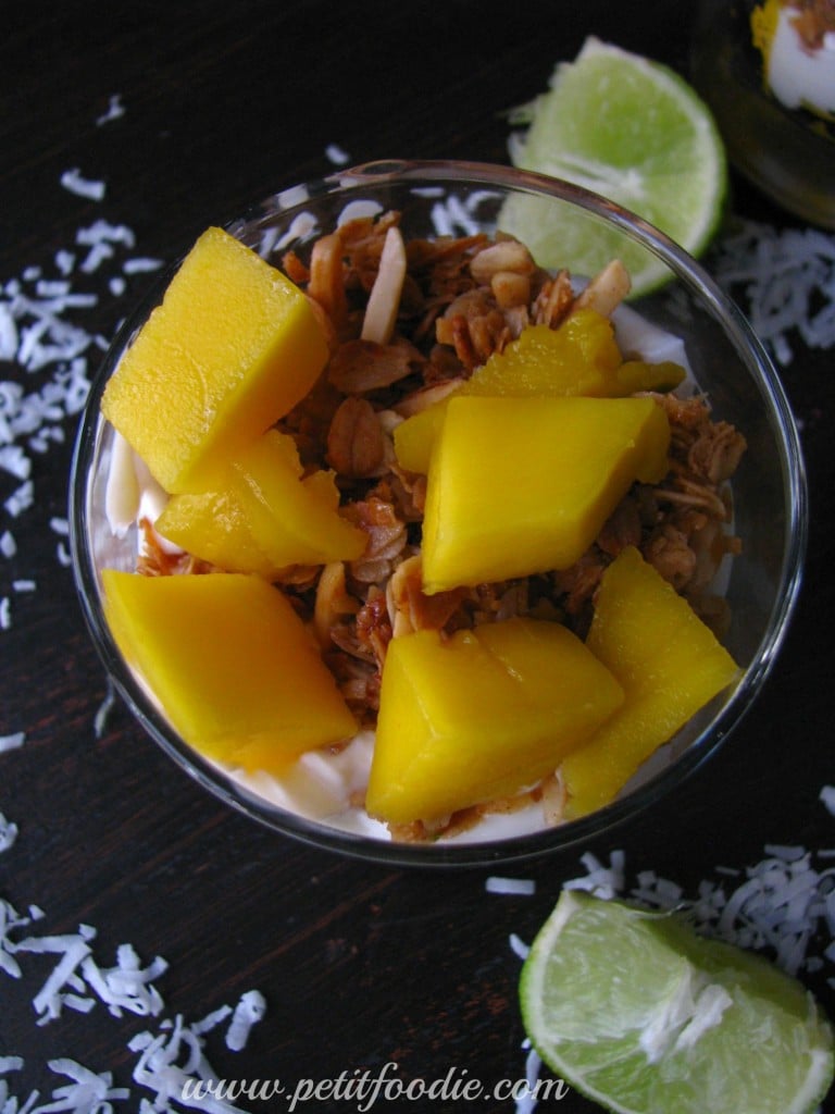 Tropical Parfaits with Coconut Lime Granola guest post from petitfoodie on KatiesCucina.com