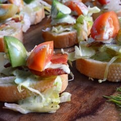 Easy appetizer recipe -- BLT Crostinis