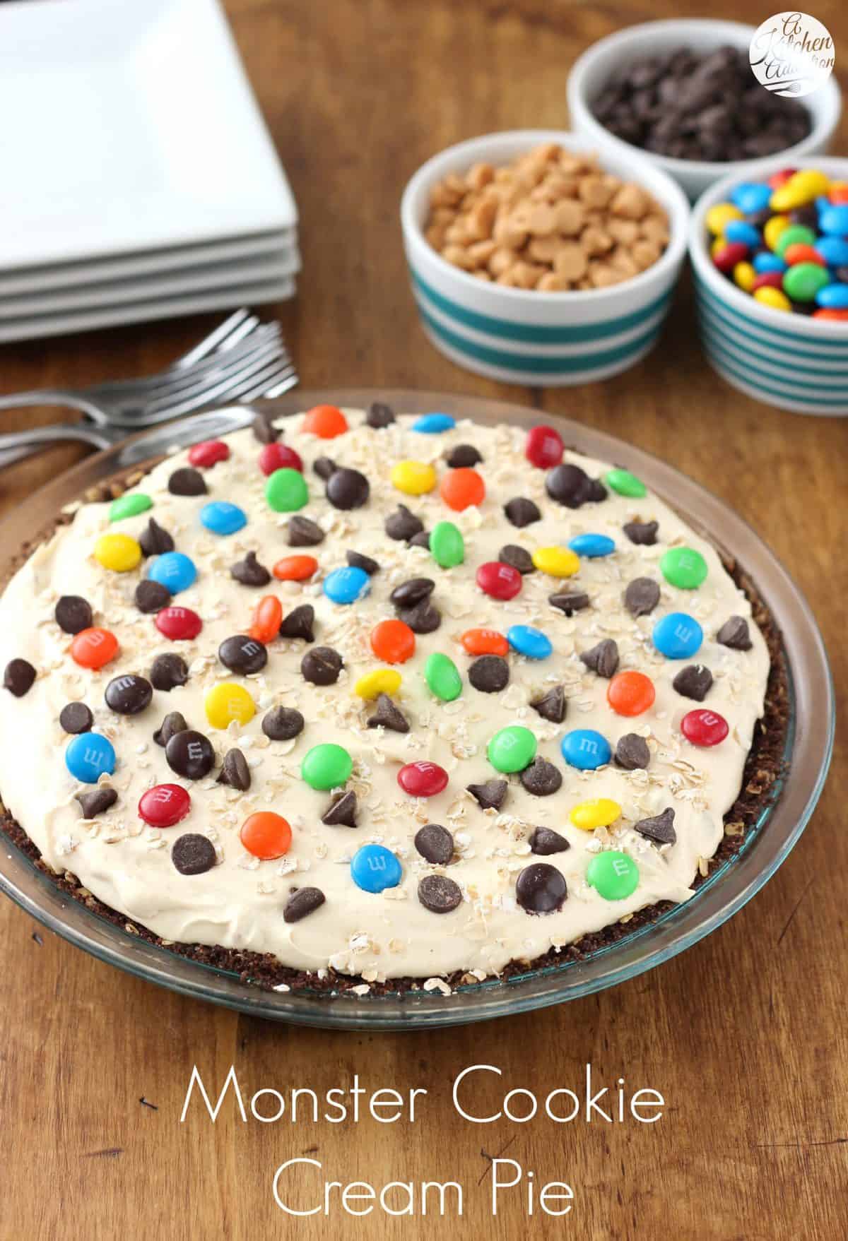 Monster Cookie Cream Pie