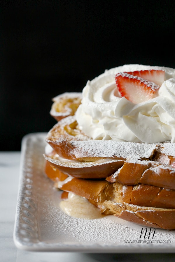 Strawberry Mascarpone Stuffed French Toast Recipe from Nutmeg Nanny on KatiesCucina.com