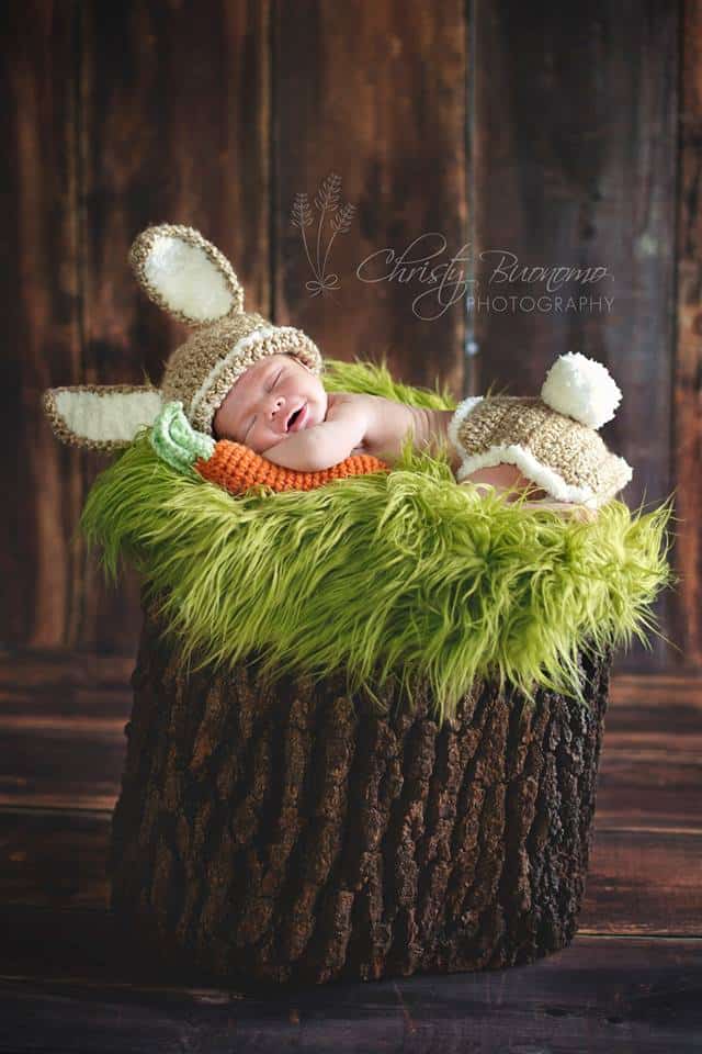 Easter Bunny Newborn Photo -- new baby Ryder on Katie's Cucina!