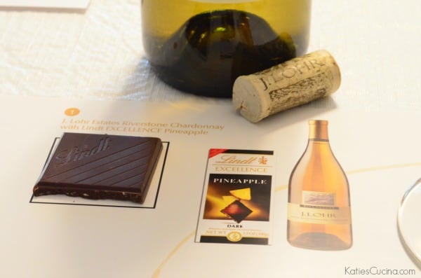 Lindt EXCELLENCE Pineapple paired with J. Lohr Estates Riverstone Chardonnay