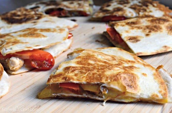 Easy Chicken Fajita Quesadillas