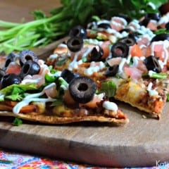 Shredded Chicken Taco Flatbread