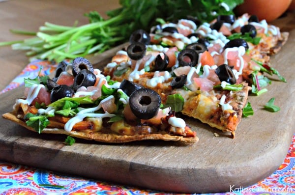 Shredded Chicken Taco Flatbread