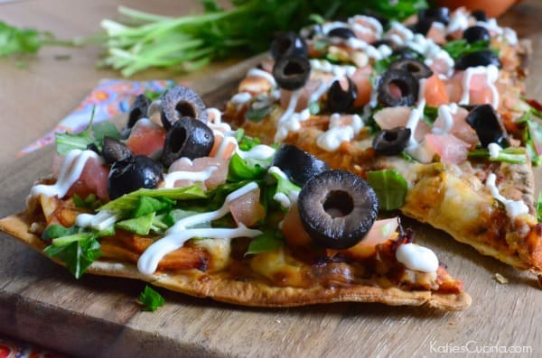 Shredded Chicken Taco Flatbread