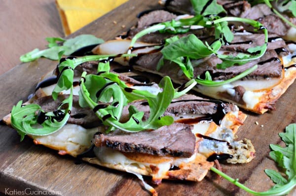 Steak Pear and Gorgonzola Flatbread