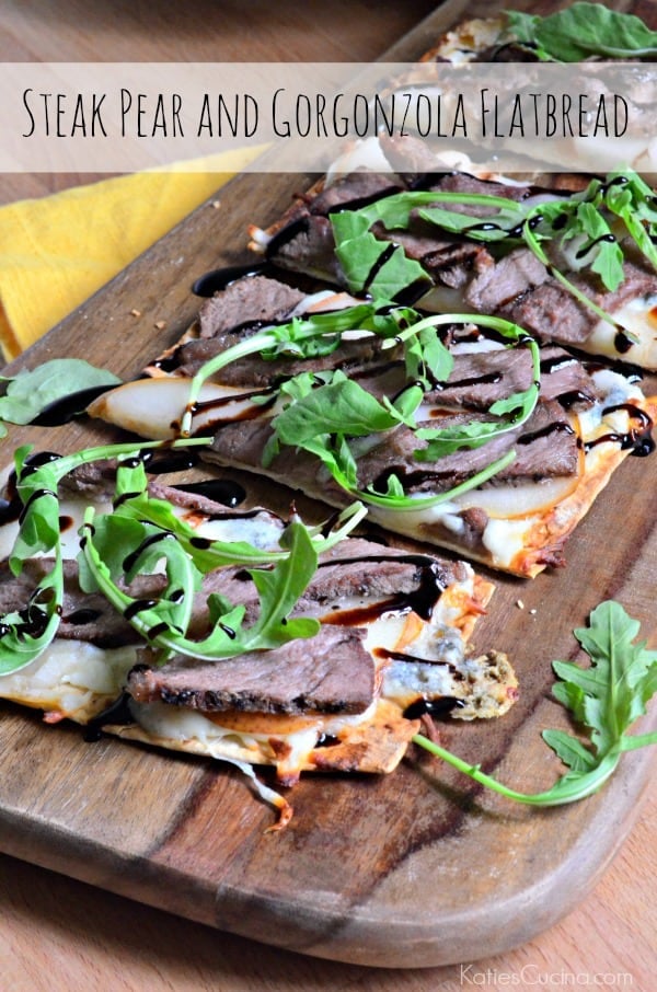 Steak Pear and Gorgonzola Flatbread