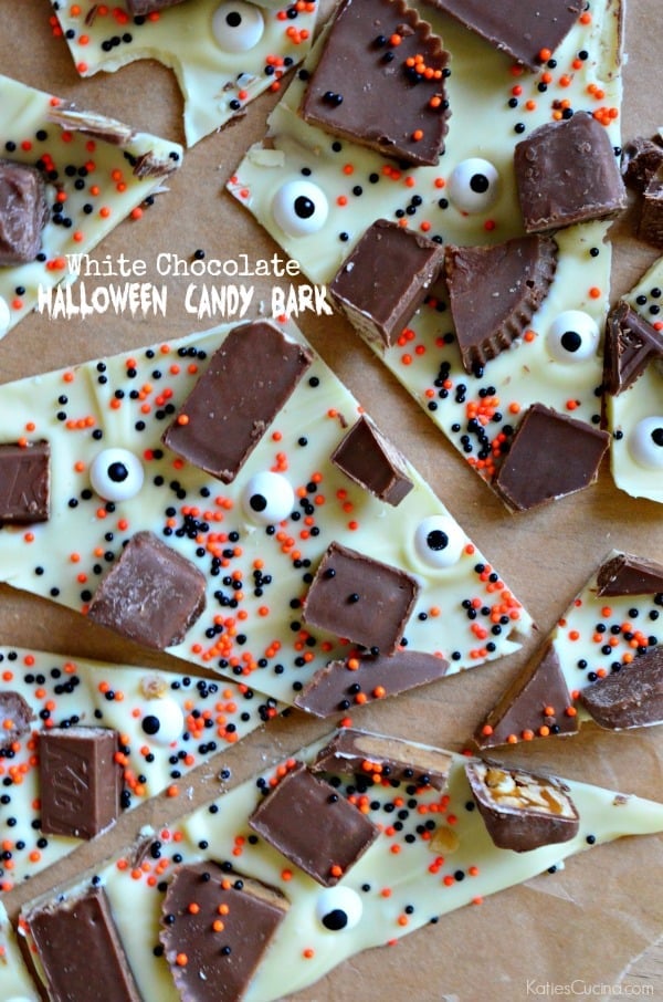 White Chocolate Halloween Candy Bark