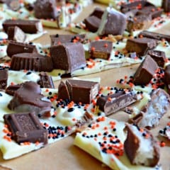 White Chocolate Halloween Candy Bark