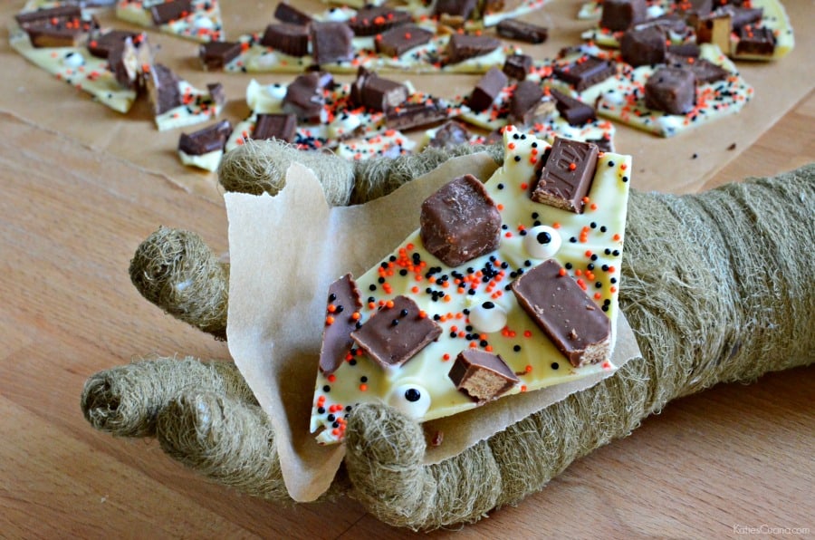 White Chocolate Halloween Candy Bark