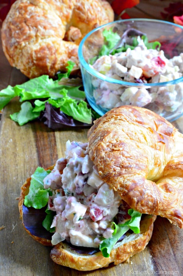 Cranberry Turkey Salad on Croissants