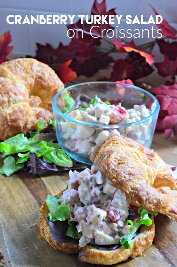 Cranberry Turkey Salad on Croissants