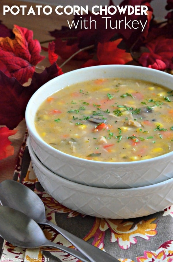 Potato Corn Chowder with Turkey