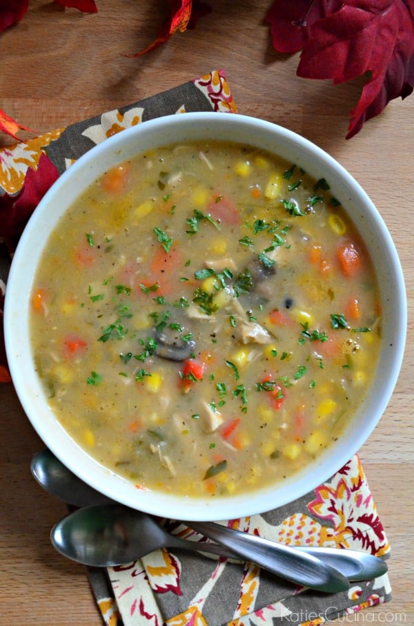 Potato Corn Chowder with Turkey