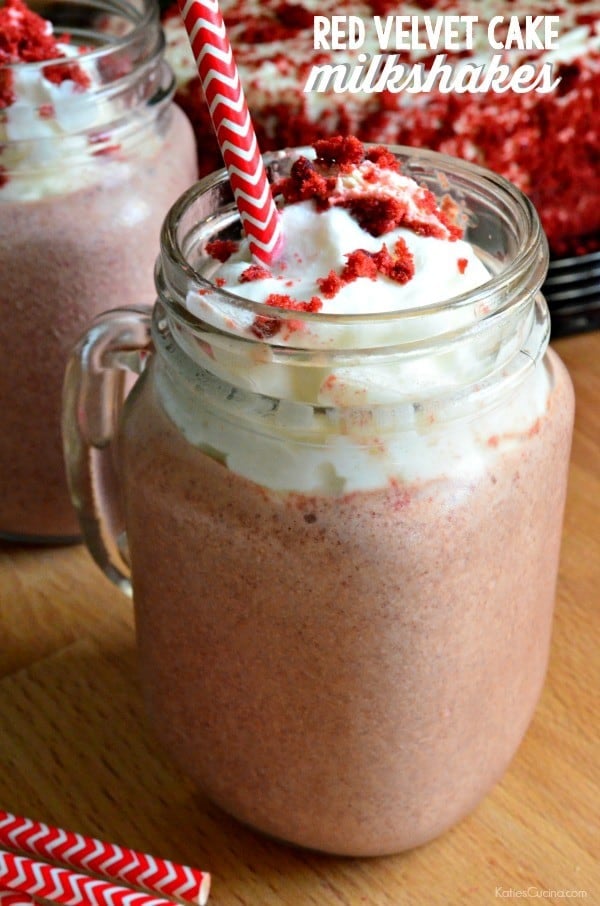 Red Velvet Cake Milkshakes