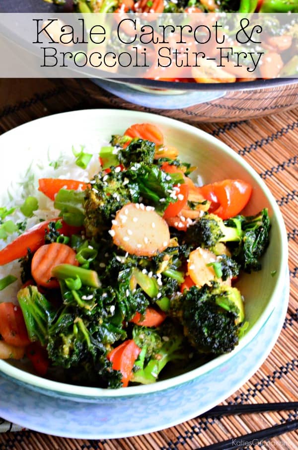 Kale Carrot and Broccoli Stir-Fry