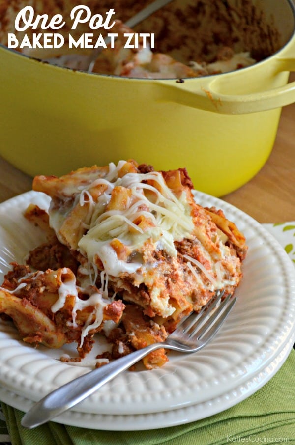 One Pot Baked Meat Ziti