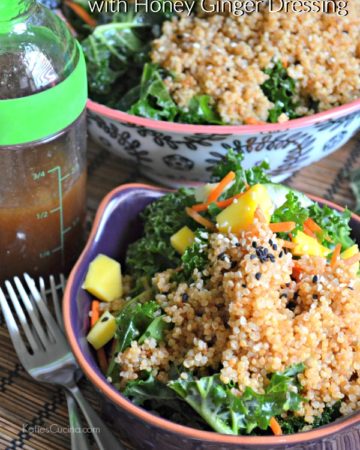 Quinoa & Kale Salad with Honey Ginger Dressing