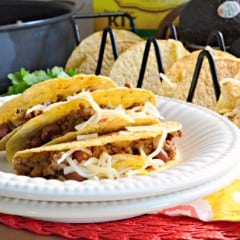 Beef and Red Bean Tacos