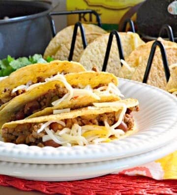 Beef and Red Bean Tacos